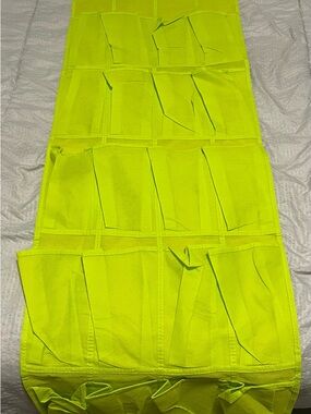 Door Hung Organizer 20 Slots for Accessories & Shoes Bright Lime Green